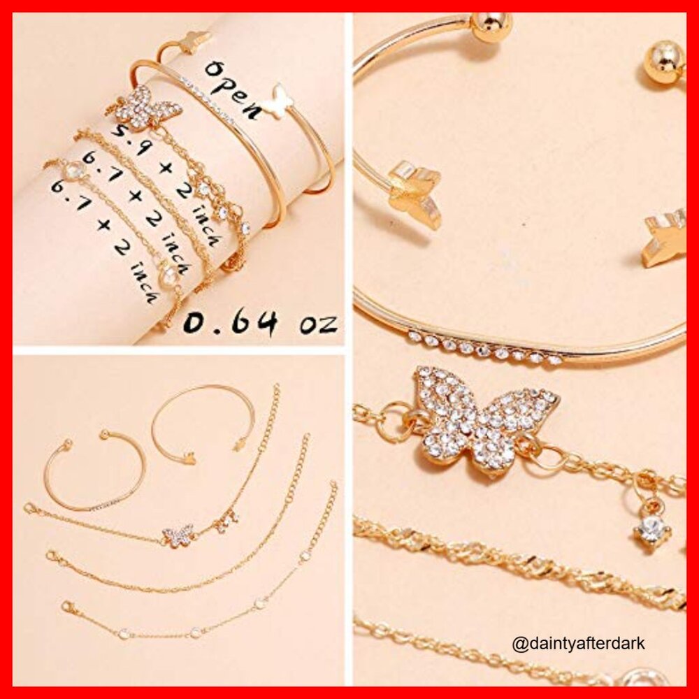 14k Gold Plated Adjustable Stackable Cuff Bracele… - image 7